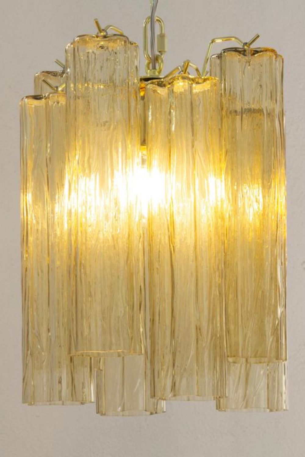 Italian Amber Art Tronchi Glass Pendant Light - view 3 | morylighting