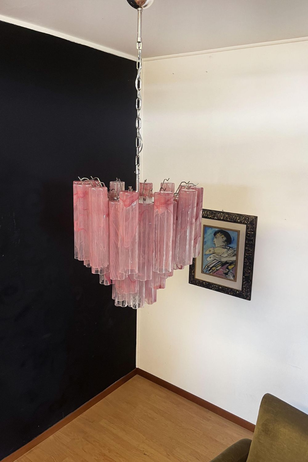 Pink Art Glass Tree Branch Chandelier - view 7 | morylighting