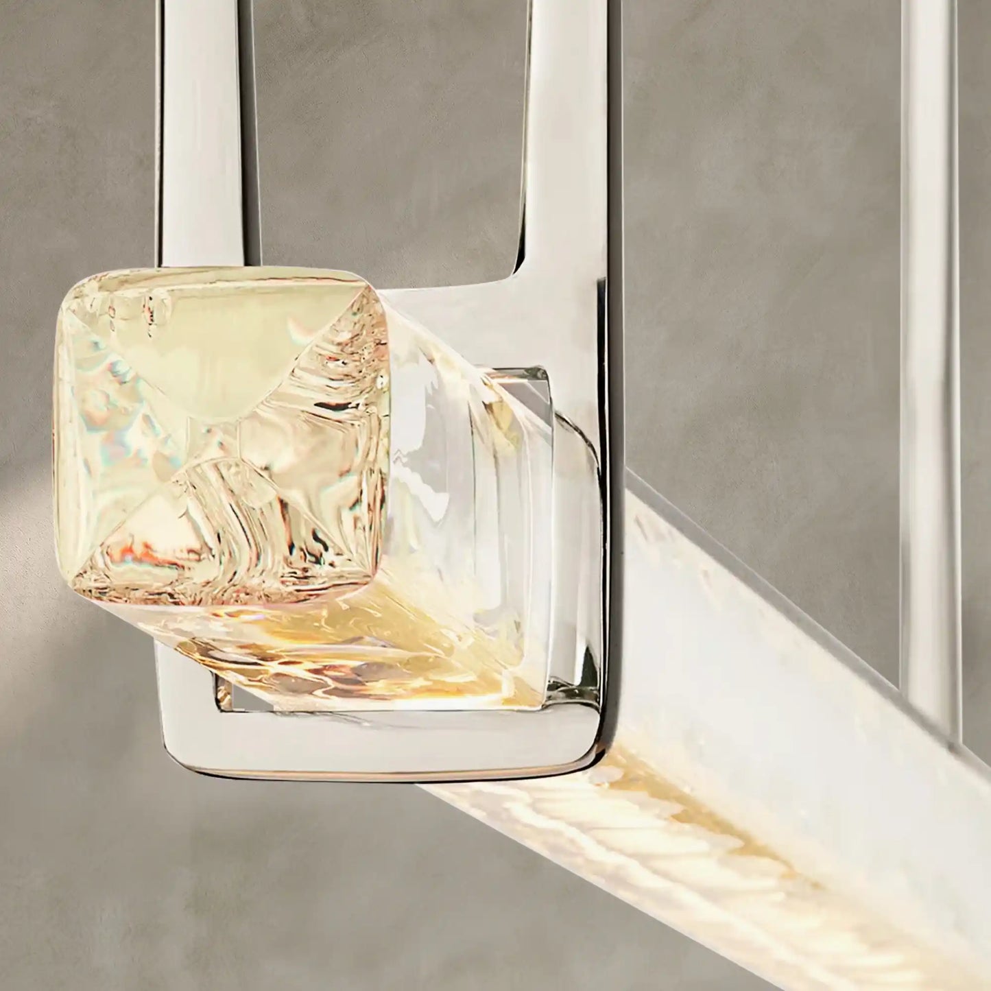 Auburn Crystal Single Bar Linear Chandelier