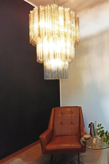 Art Smoked Glass Tube Chandelier - view 5 | morylighting