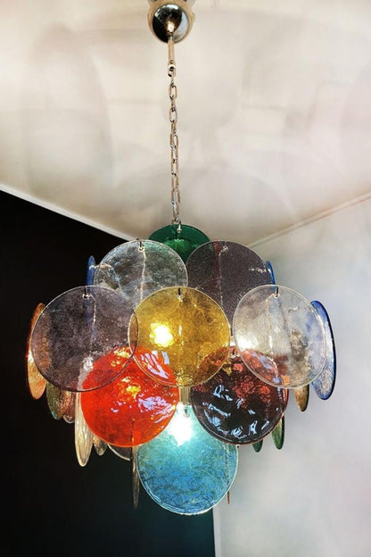 Art Glass Disc Pendant Light - view 6 | morylighting