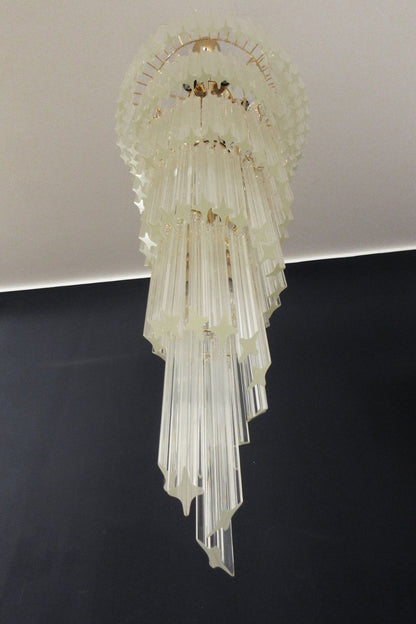 Art Style Spiral Glass Chandelier - view 9 | morylighting