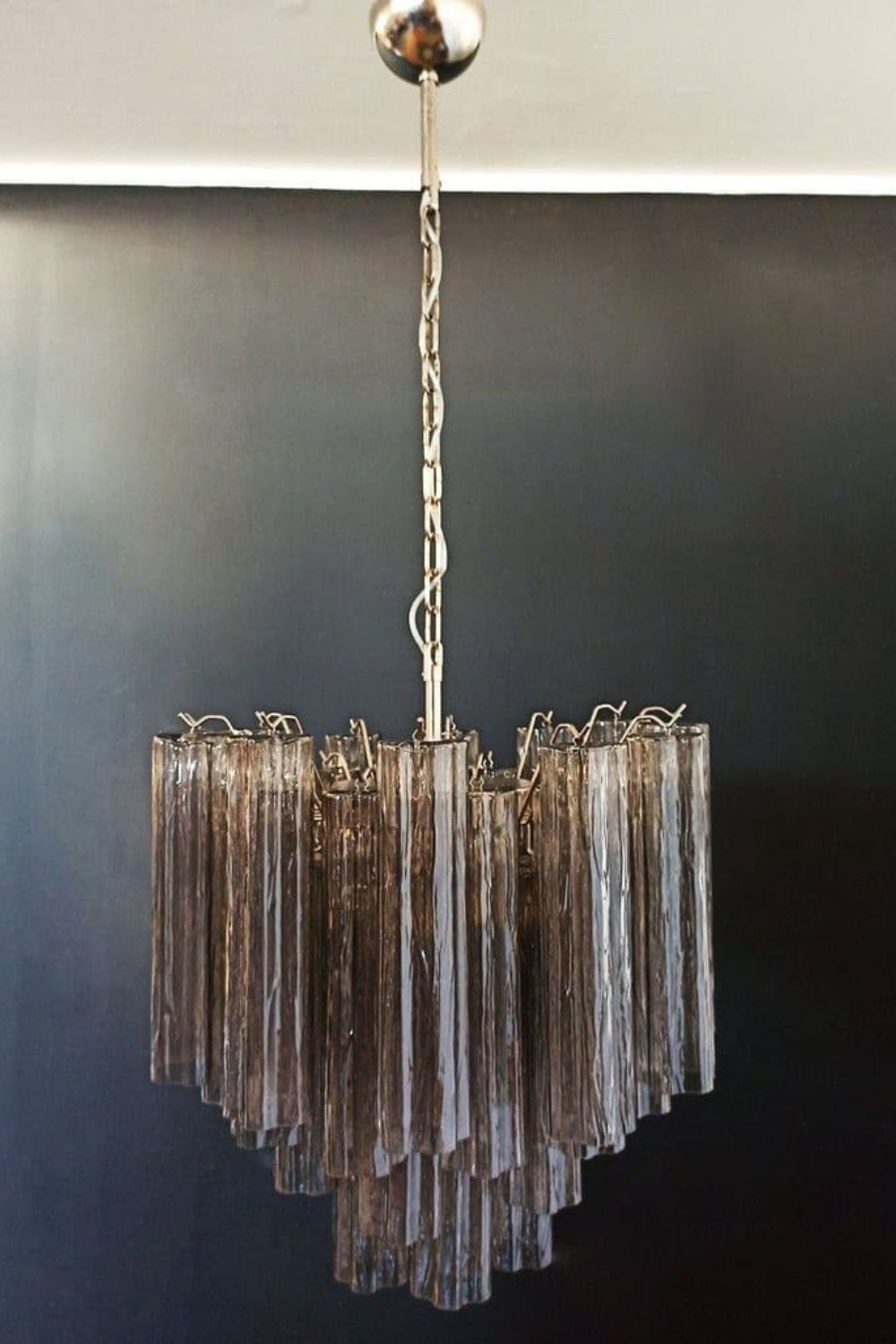 Smoked Art Glass 36-Tube Chandelier - view 5 | morylighting