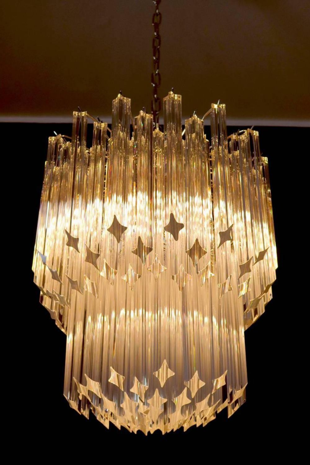 Venini Style Art Quadriedri Chandelier - view 8 | morylighting