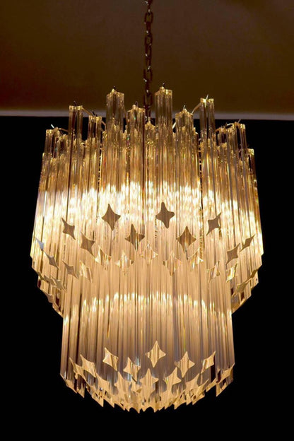 Venini Style Art Quadriedri Chandelier - view 8 | morylighting