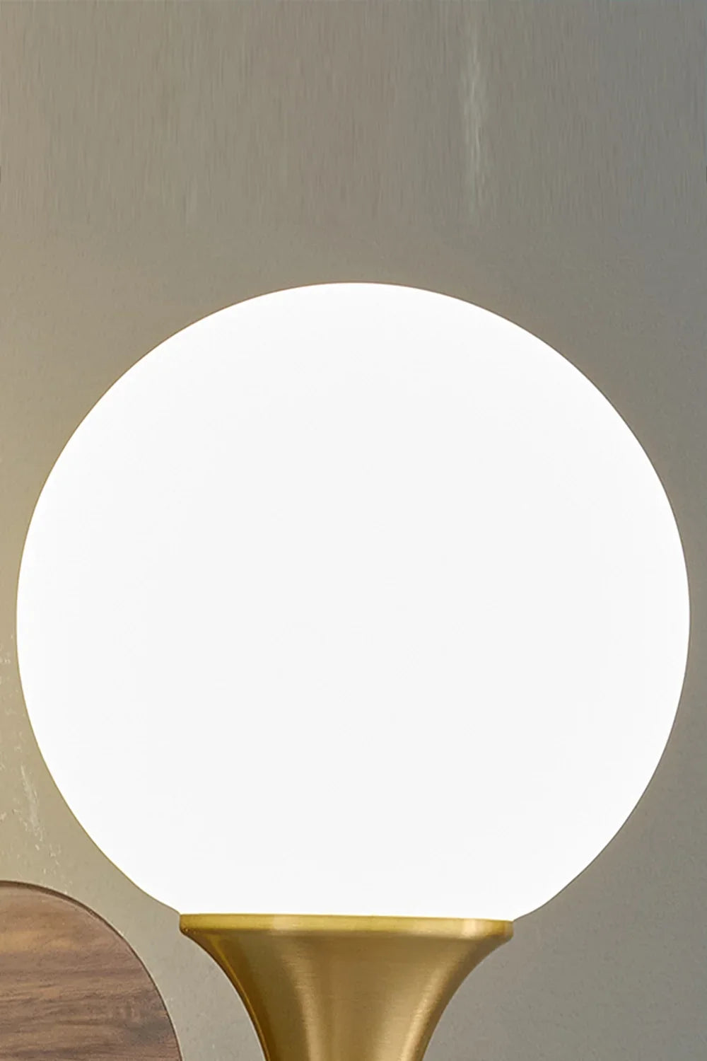 Vintage Globe Walnut Wood Wall Lamp - view 10 | morylighting