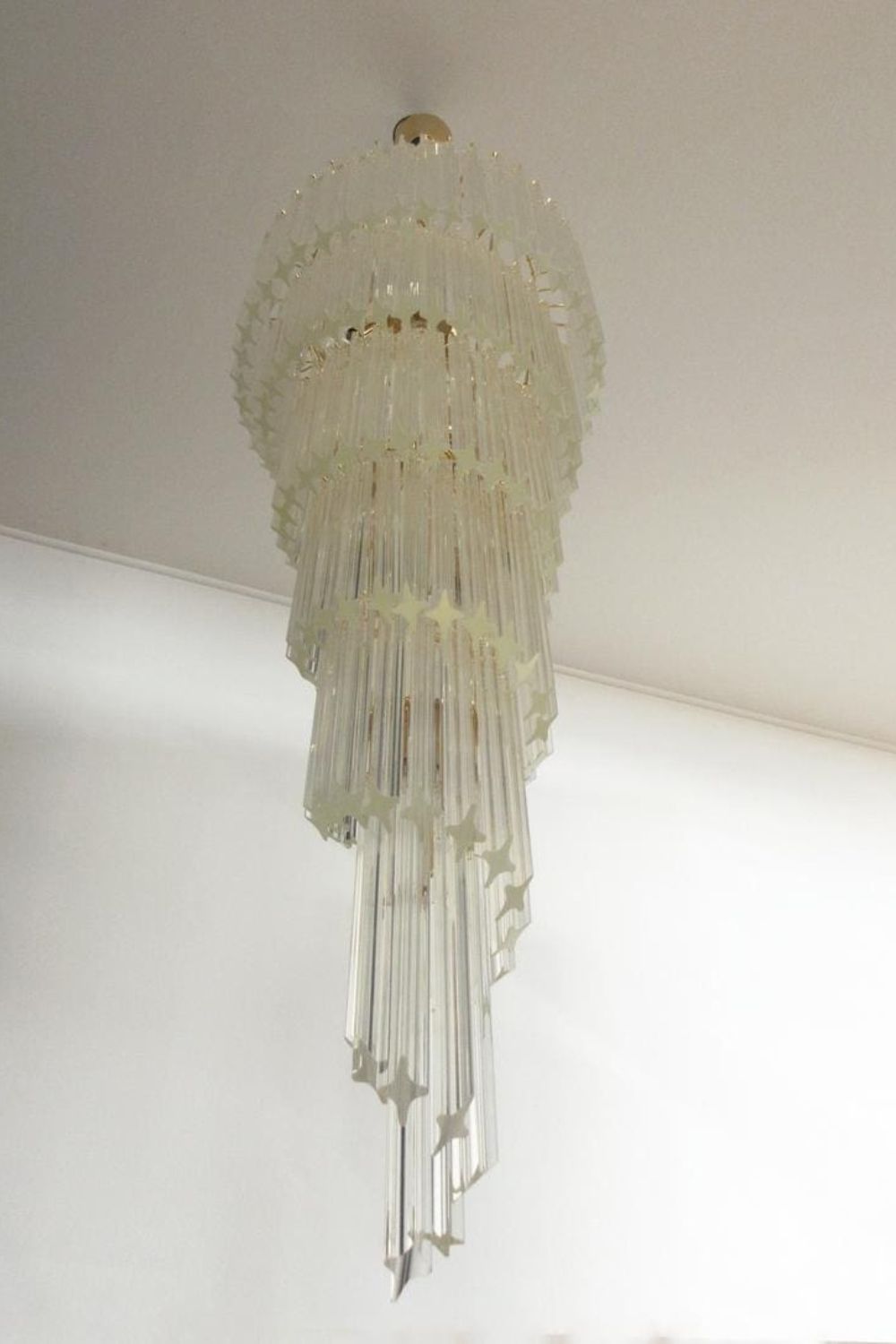 Venini Art Spiral Crystal Chandelier - view 5 | morylighting