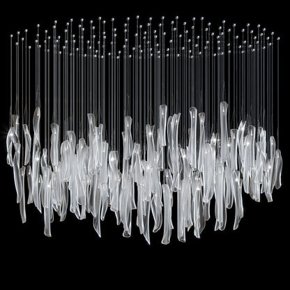 Linear Tube Cluster Chandelier