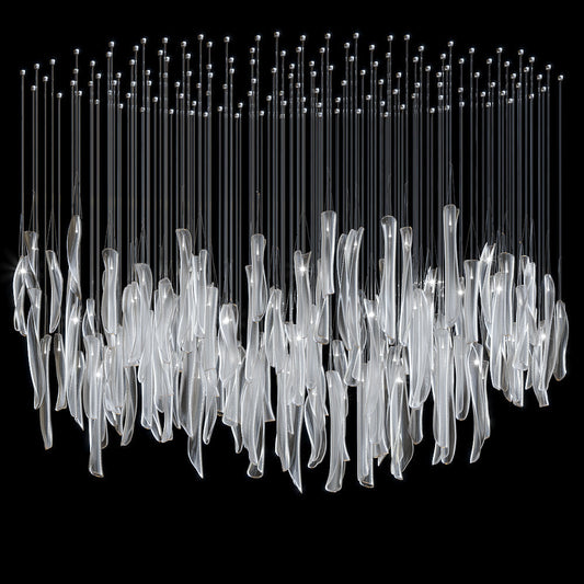 Linear Tube Cluster Chandelier