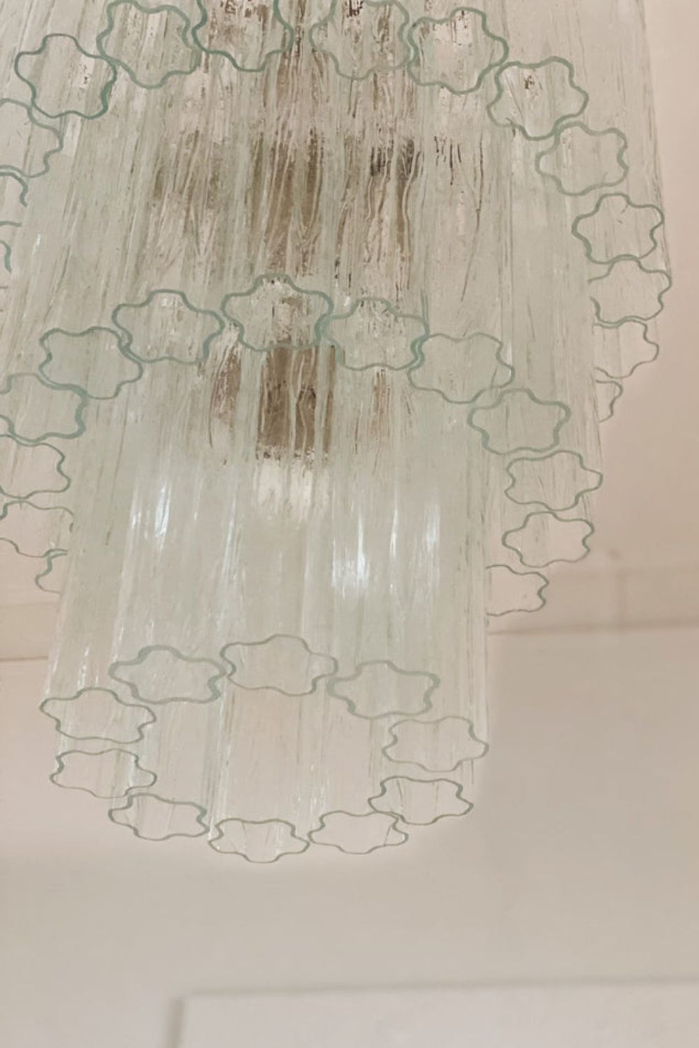 52-Tube Clear Art Glass Chandelier - view 9 | morylighting