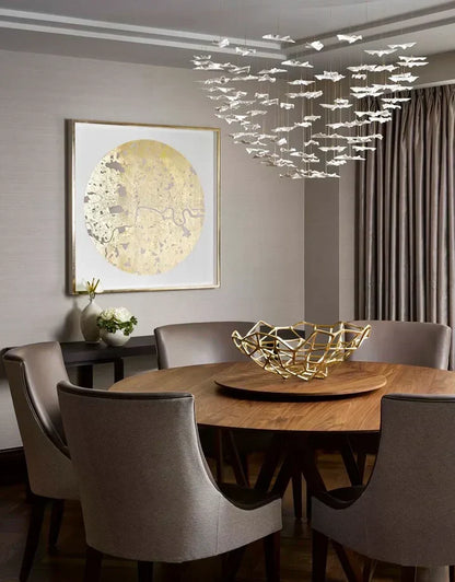 New Postmodern Round/Oval 84/102/170/192 Leaves Art Design Chandelier