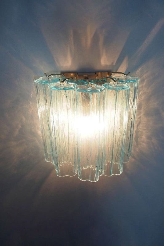 Blue Art Glass Tube Wall lamp - view 2 | morylighting