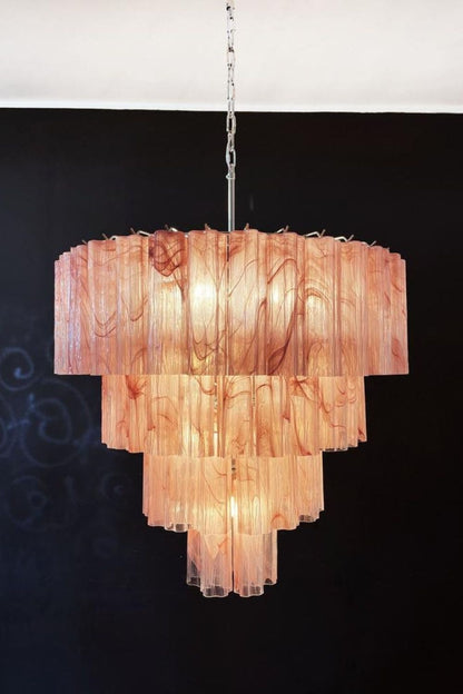 Art red cloud glass multi-layer chandelier - view 4 | morylighting