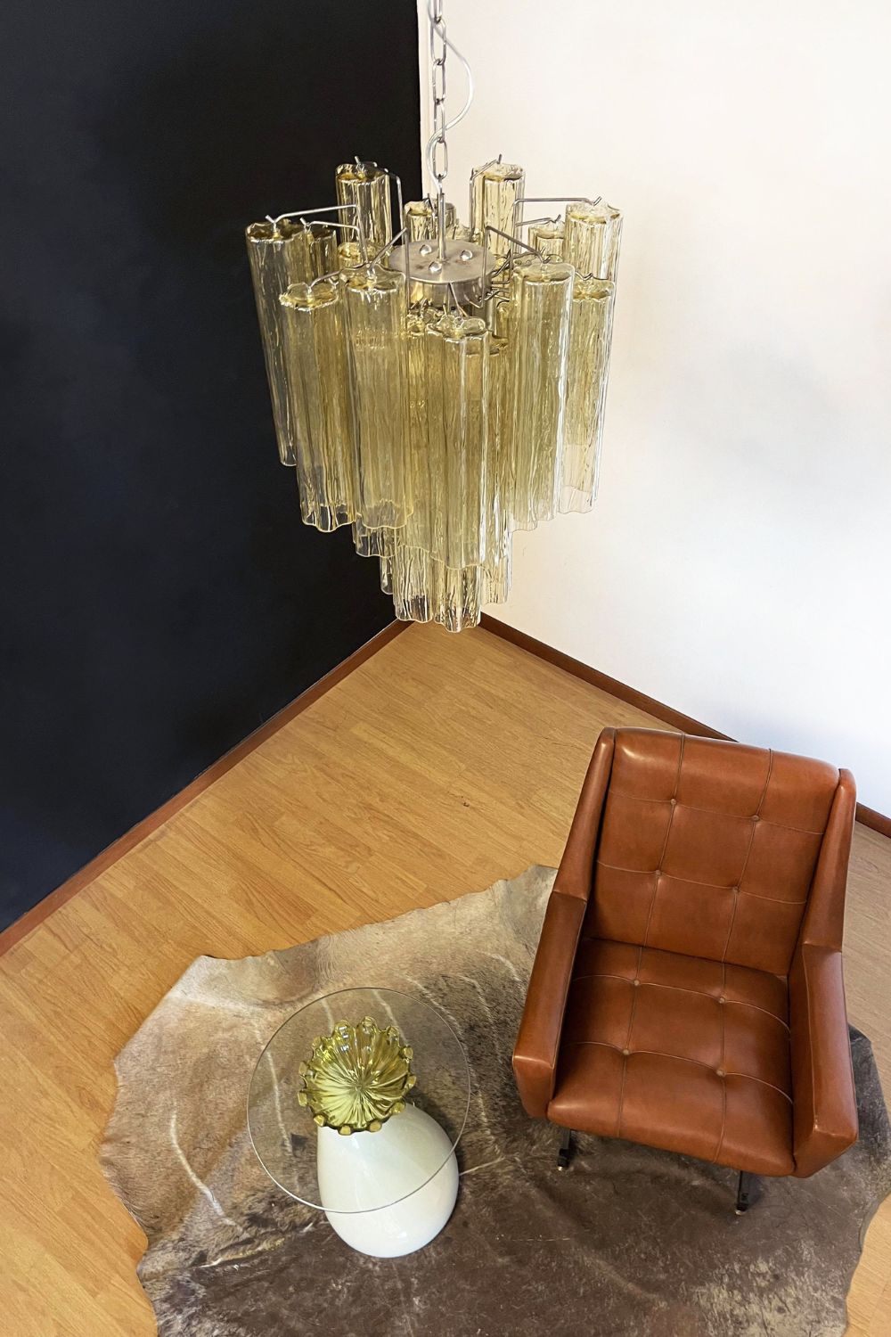 Amber Art Crystal Tube Chandelier - view 6 | morylighting