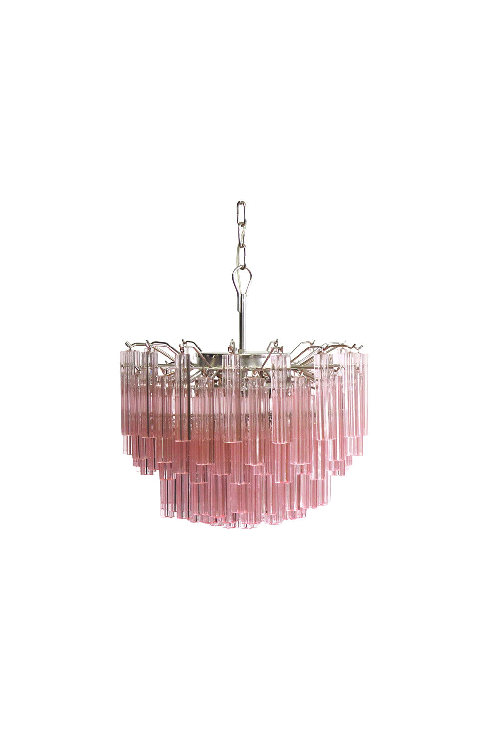 Venetian Pink Crystal Tube Art Chandelier | morylighting