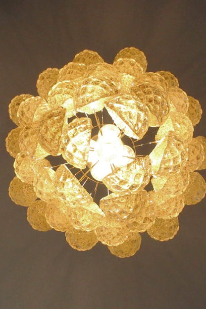 Art Handcrafted Golden Glass Chandelier - view 11 | morylighting