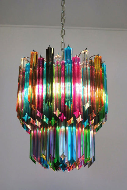 Quadridri Multicolor Prism Chandelier - view 7 | morylighting