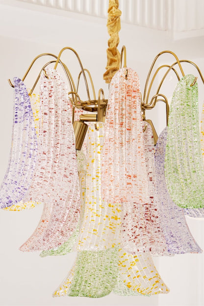 Mazzega Art colorful glass chandelier - view 9 | morylighting