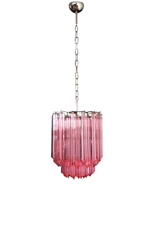 Art Pink Quadriedri Glass Chandelier | morylighting