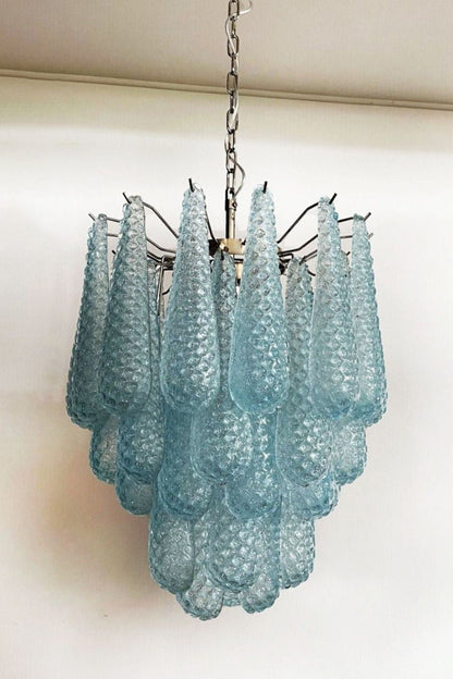 Vintage Italian Blue Art Teardrop Chandelier - view 11 | morylighting