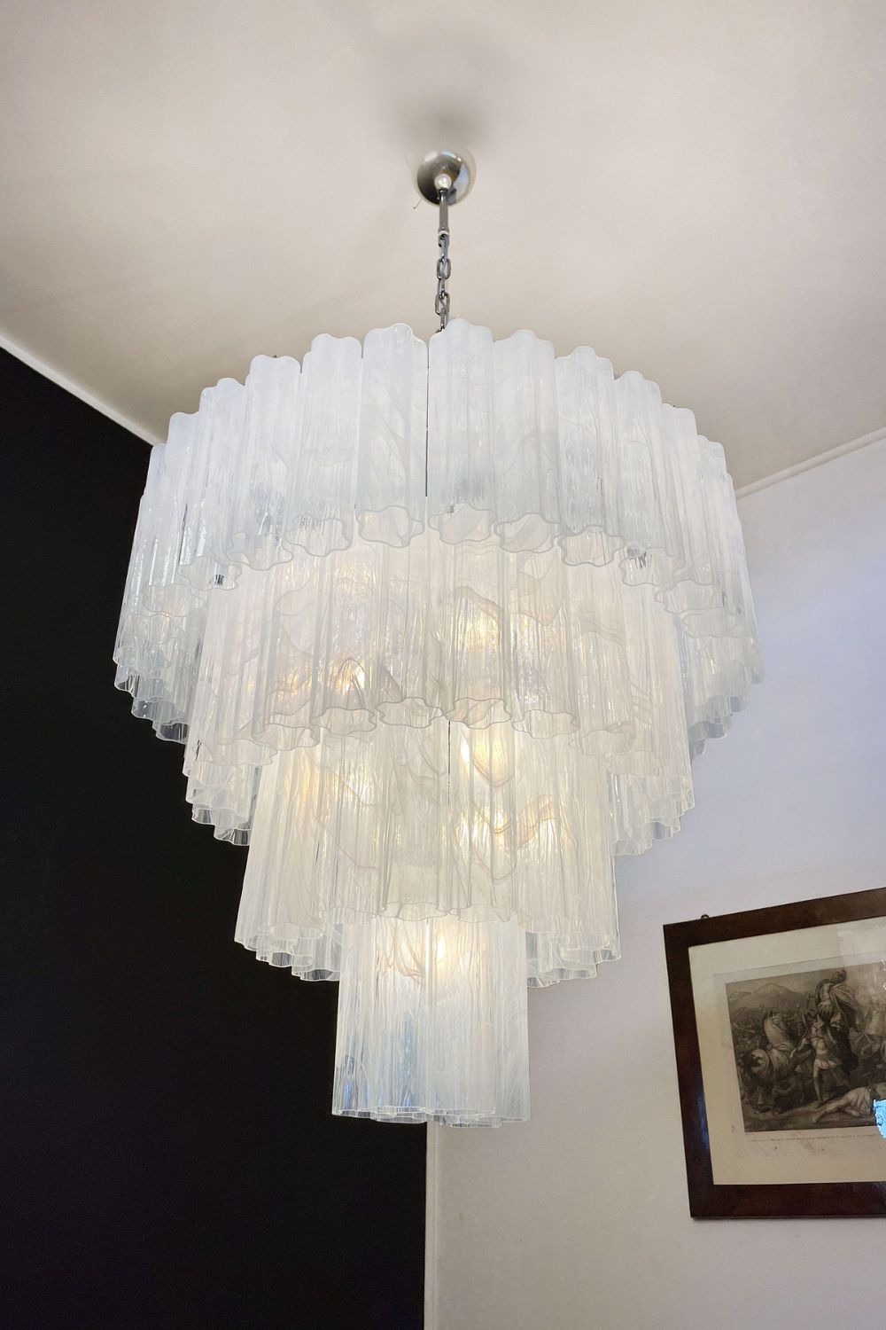 Art White Glass Tube Chandelier – 78 Pieces - view 8 | morylighting