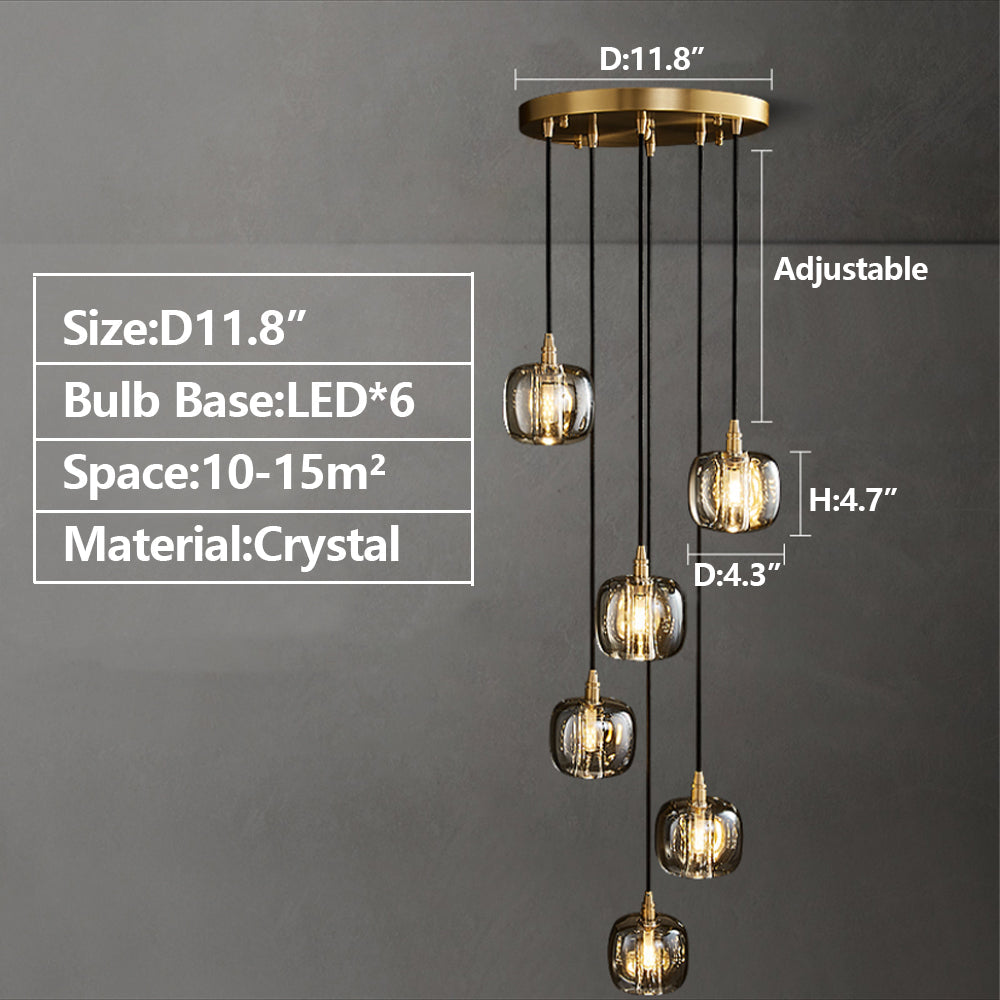 Morylighting Grand Cascade Glass Orb Chandelier - Background Shot