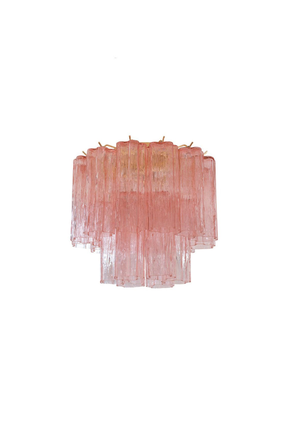 Vintage Pink Murano Tronchi Glass Ceiling Light | morylighting