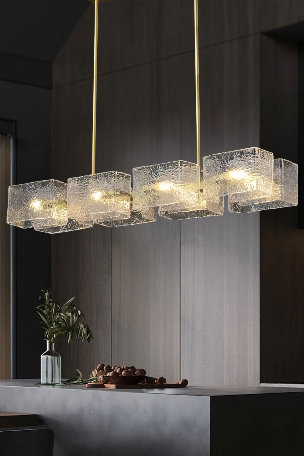 long water ripple Chandelier - view 2 | morylighting