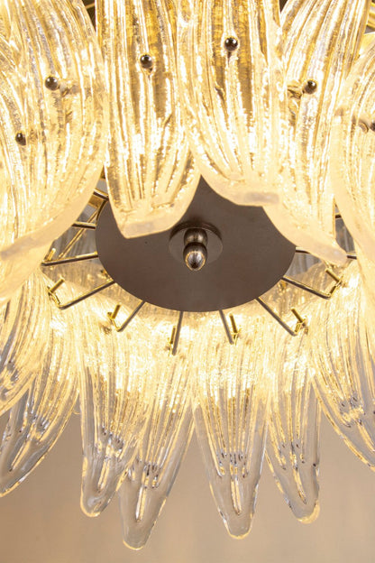 Italian Art Glass Palm Leaf Chandelier - view 10 | morylighting