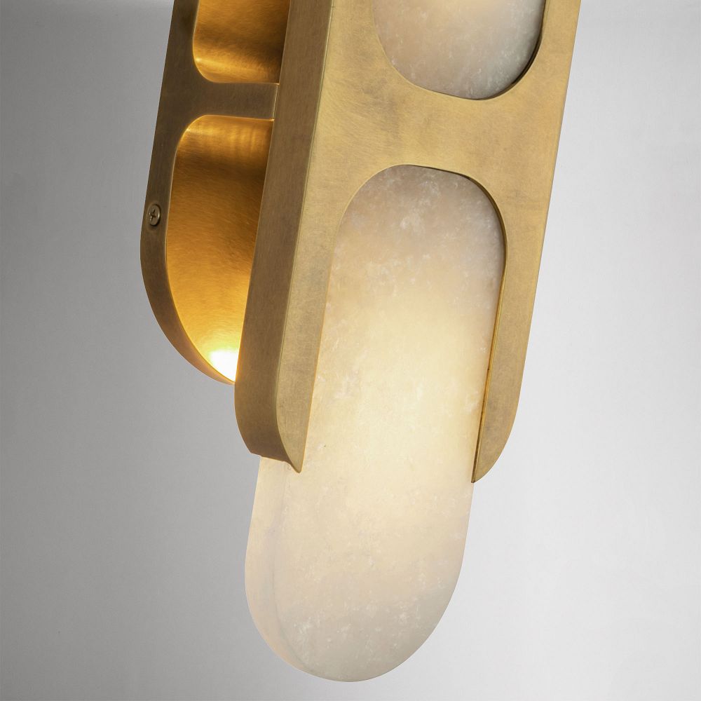 Hopkins Alabaster Sconce 9"–17"