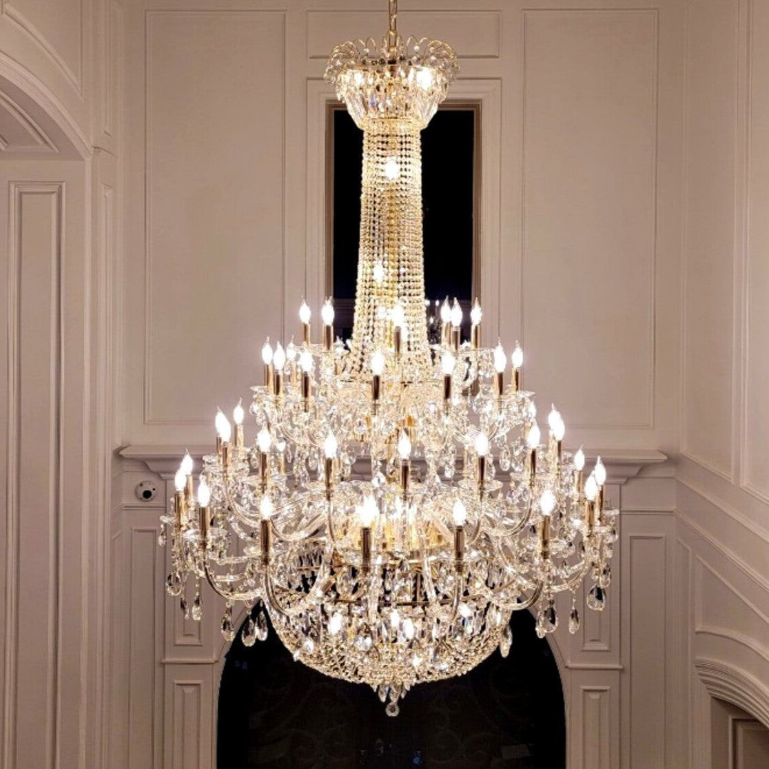 Morylighting Grand Palais Multi-Tier K9 Crystal Chandelier - Background Shot