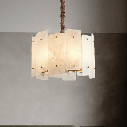 Lorry Alabaster Round Chandelier 20" 31"