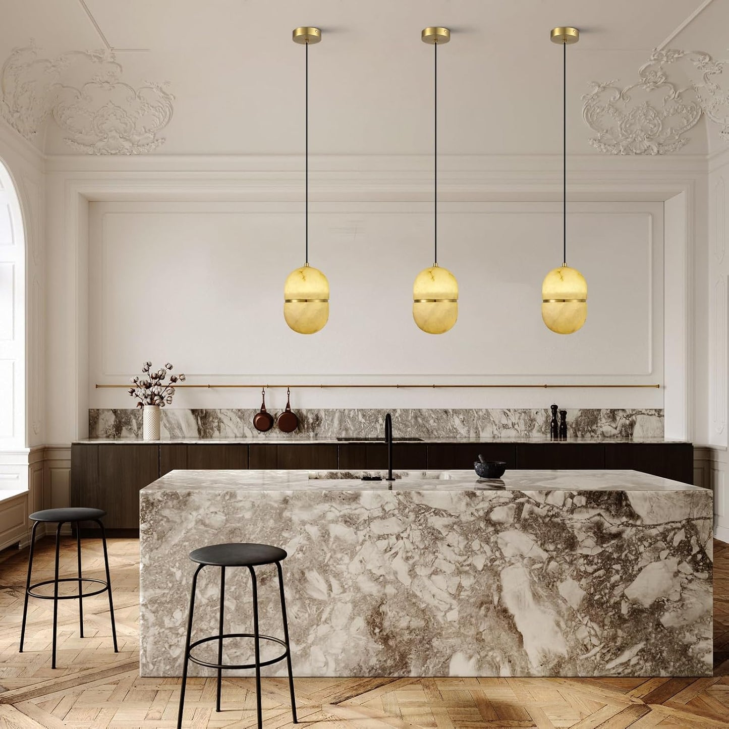 Alabaster Pendant Lights Kitchen Island
