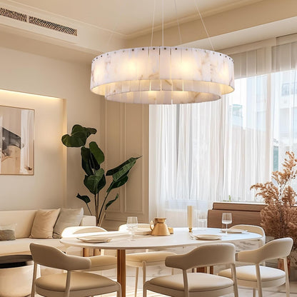 Celine Alabaster Round Chandelier 31" Fast Shipping