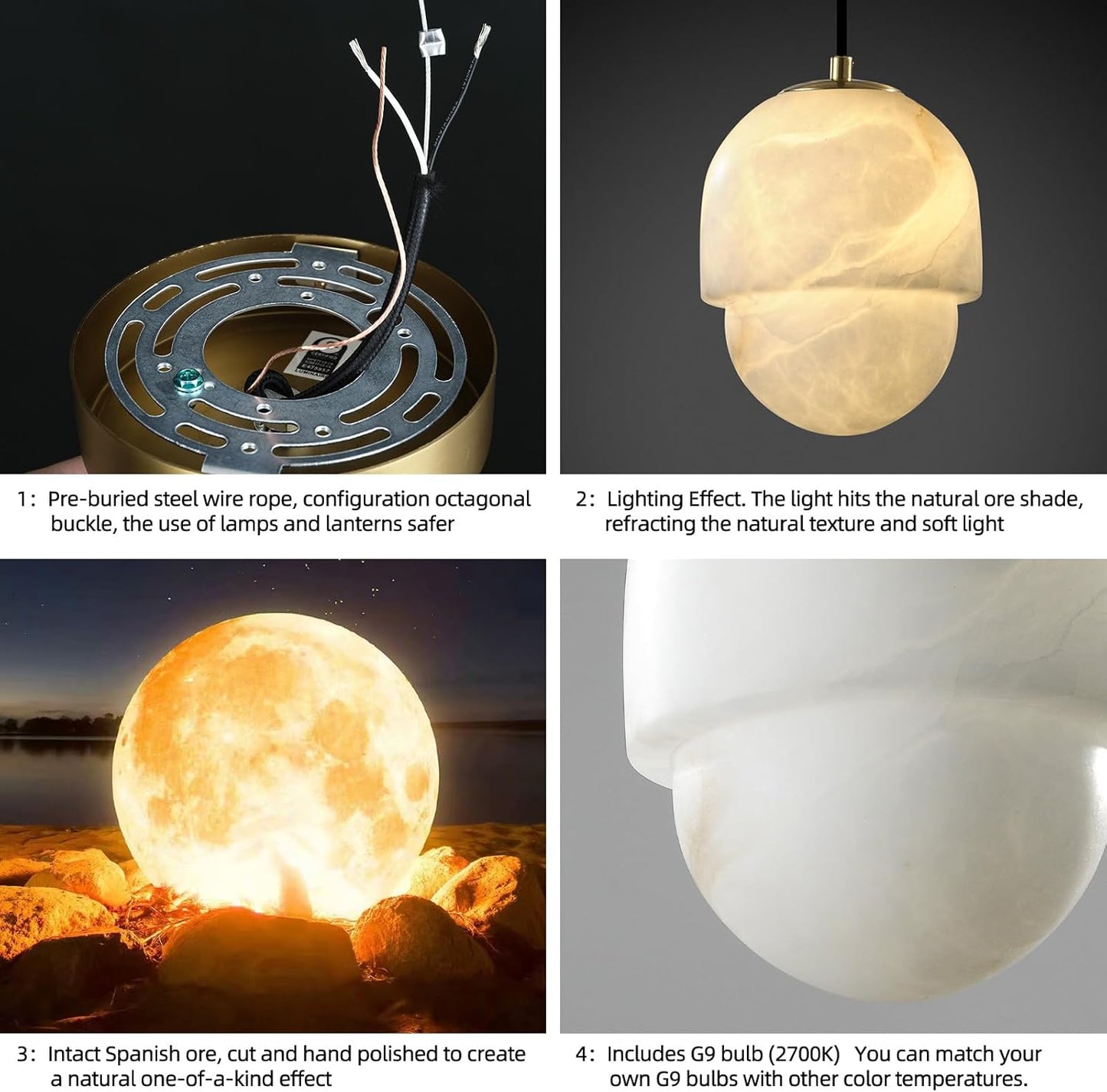 Alabaster Pendant Lights Kitchen Island