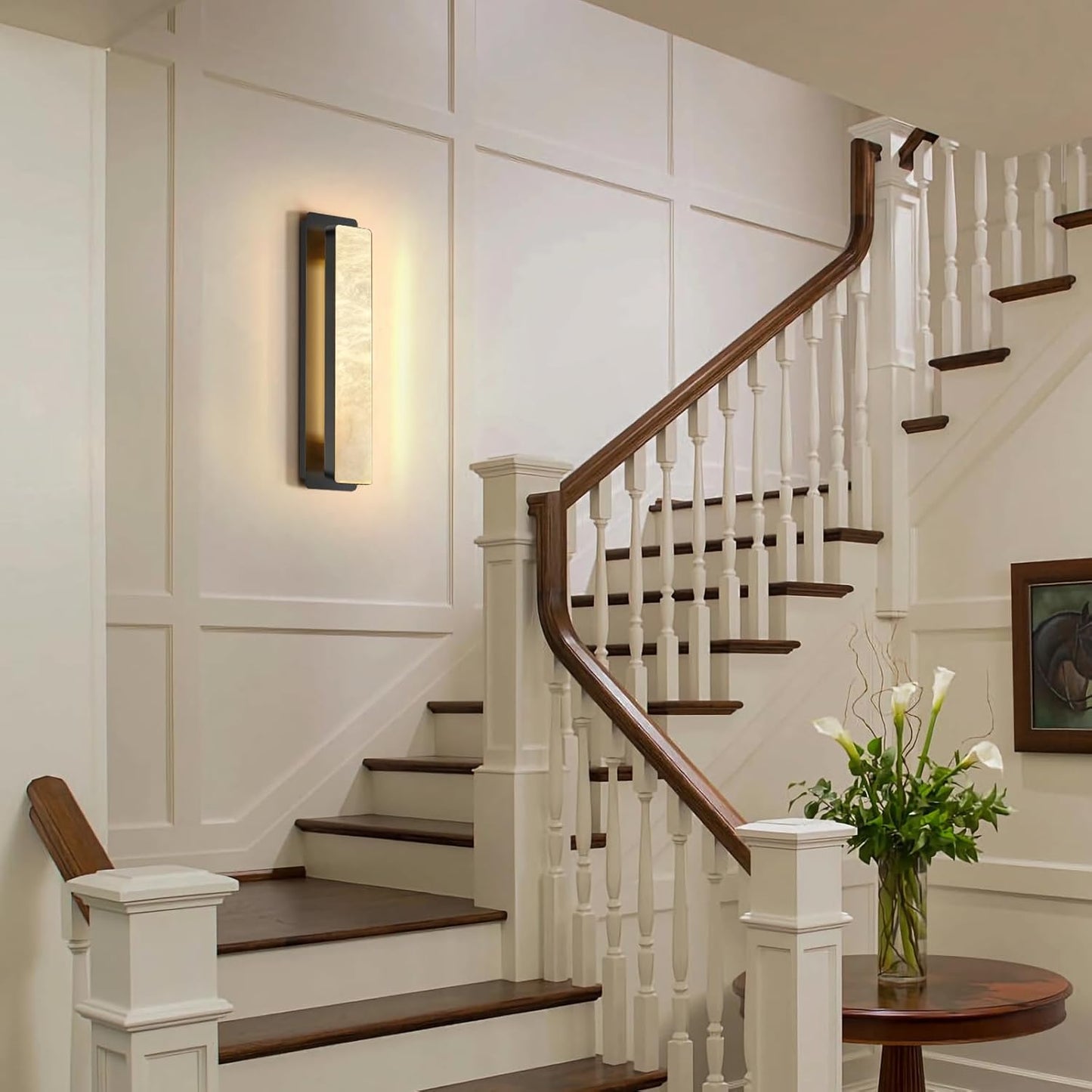 Melange Alabaster Rectangle Wall Sconces 20"