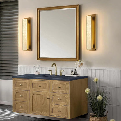 Melange Alabaster Rectangle Wall Sconces 20"
