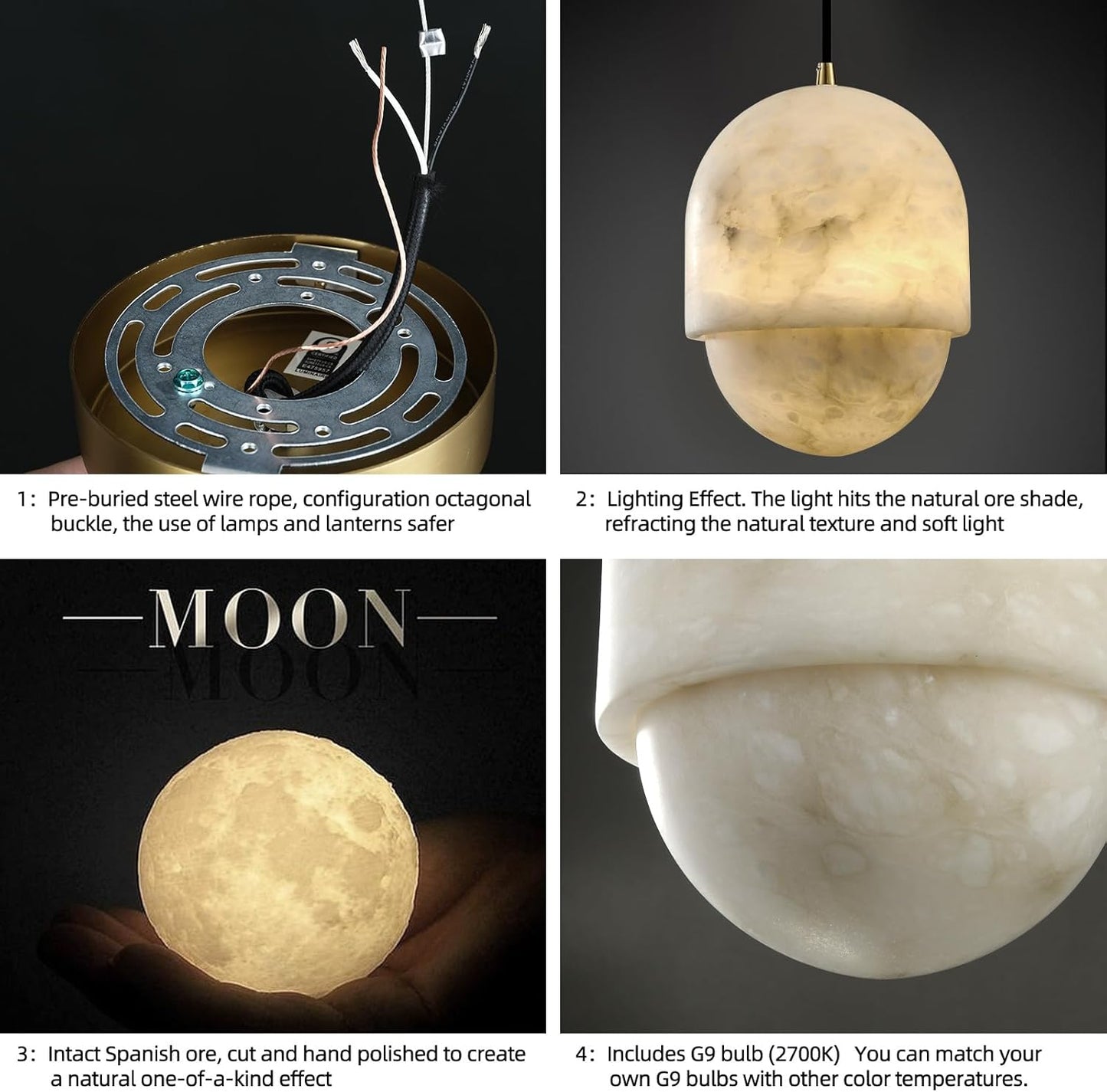 Alabaster Pendant Lights Kitchen Island