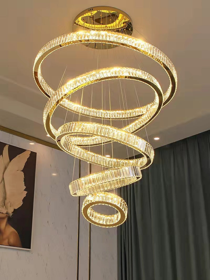 Morylighting Radiant Aura Round LED Chandelier - Background Shot
