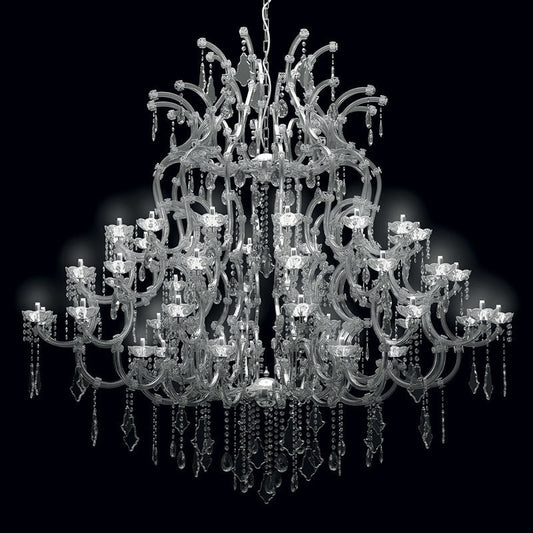 75″ wide chrome maria chandelier