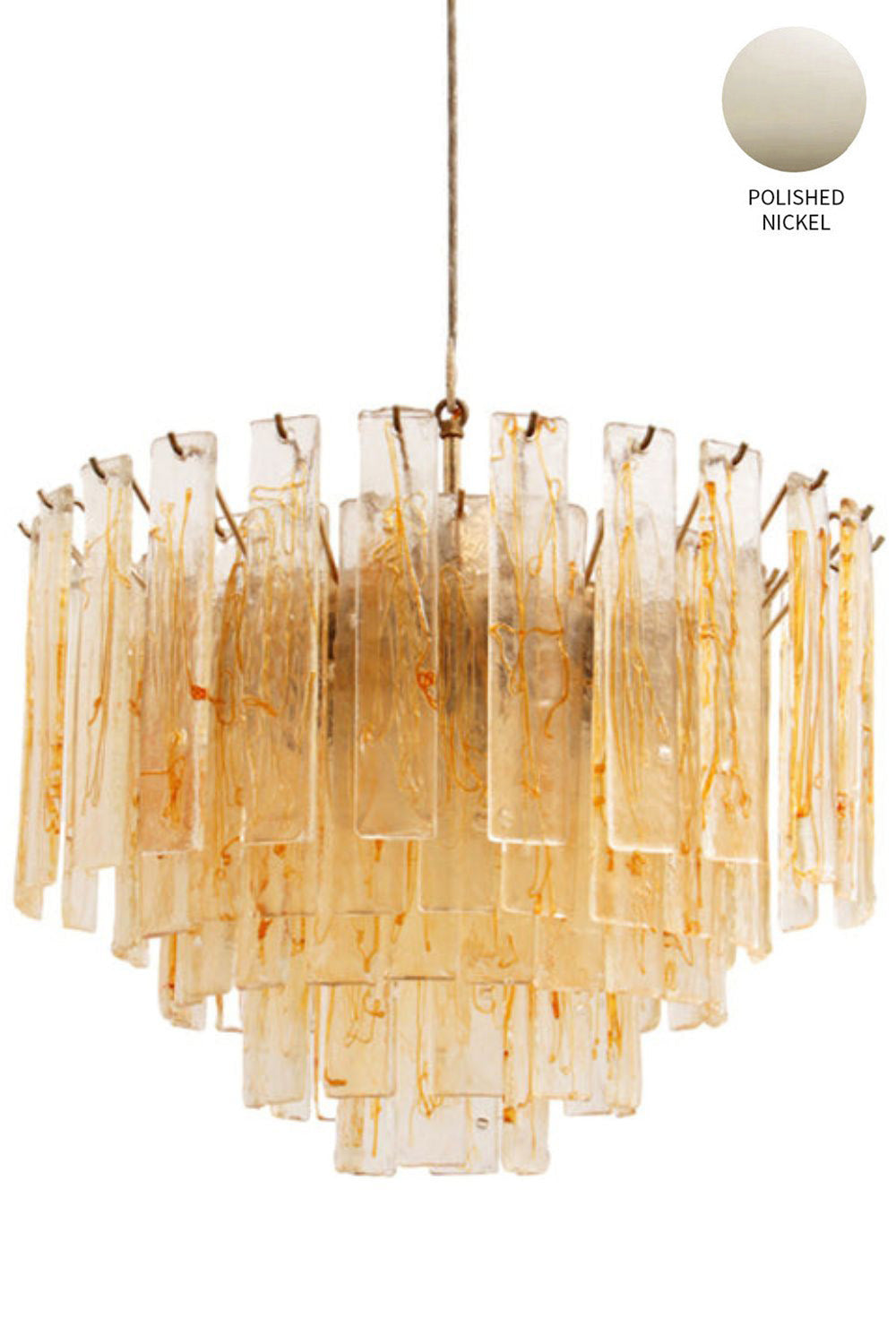Amber Art Glass Tiered Chandelier - view 22 | morylighting
