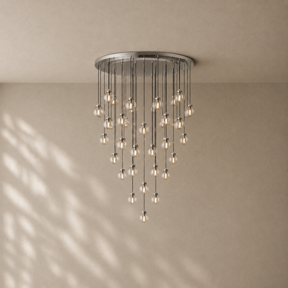 Pearly Round Chandelier