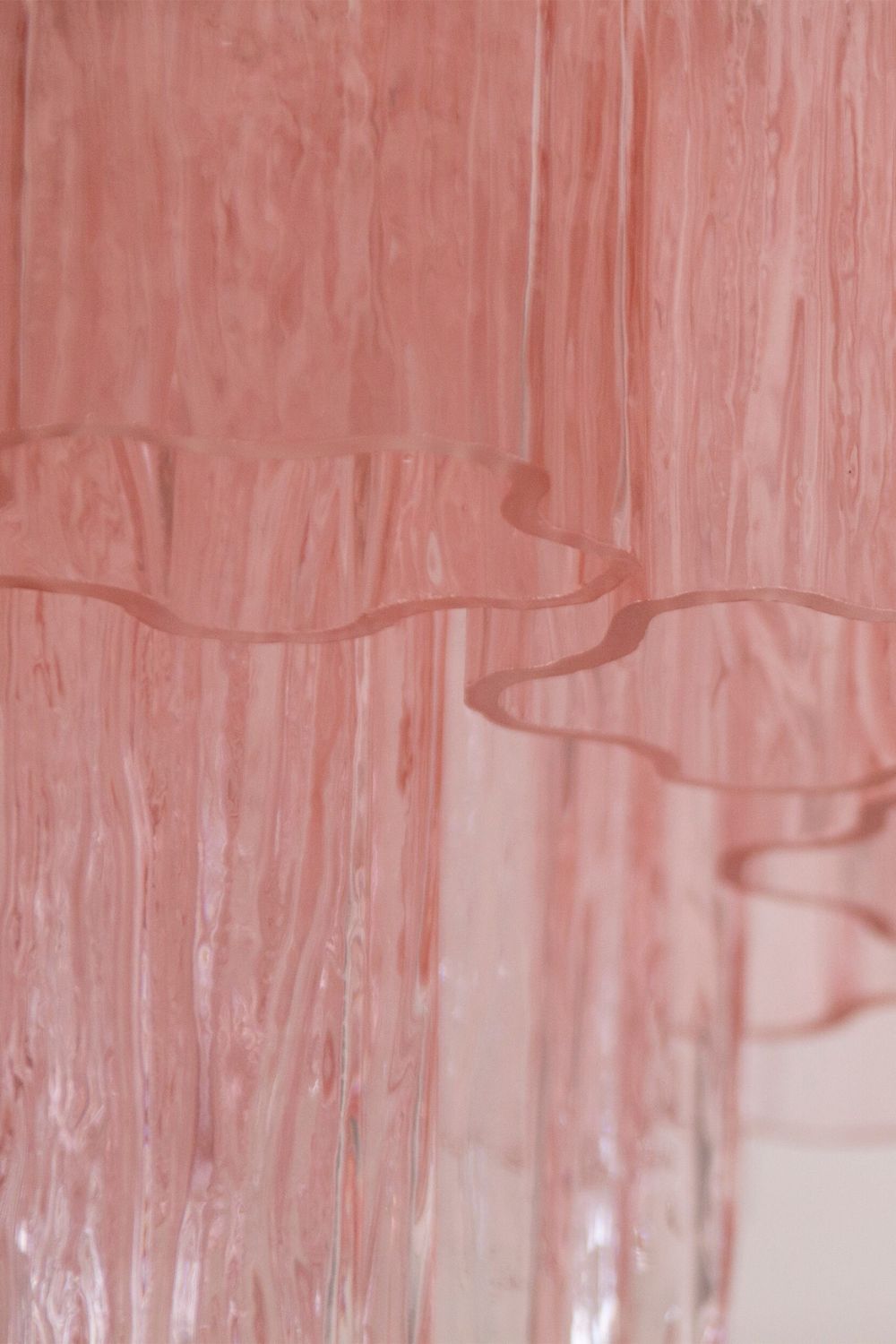 Vintage Pink Murano Tronchi Glass Ceiling Light - view 7 | morylighting
