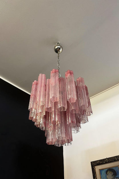 Pink Art Glass Tree Branch Chandelier - view 15 | morylighting