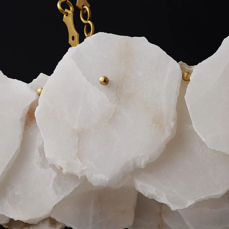 Morylighting Aura Alabaster Linear Chandelier - Background Shot