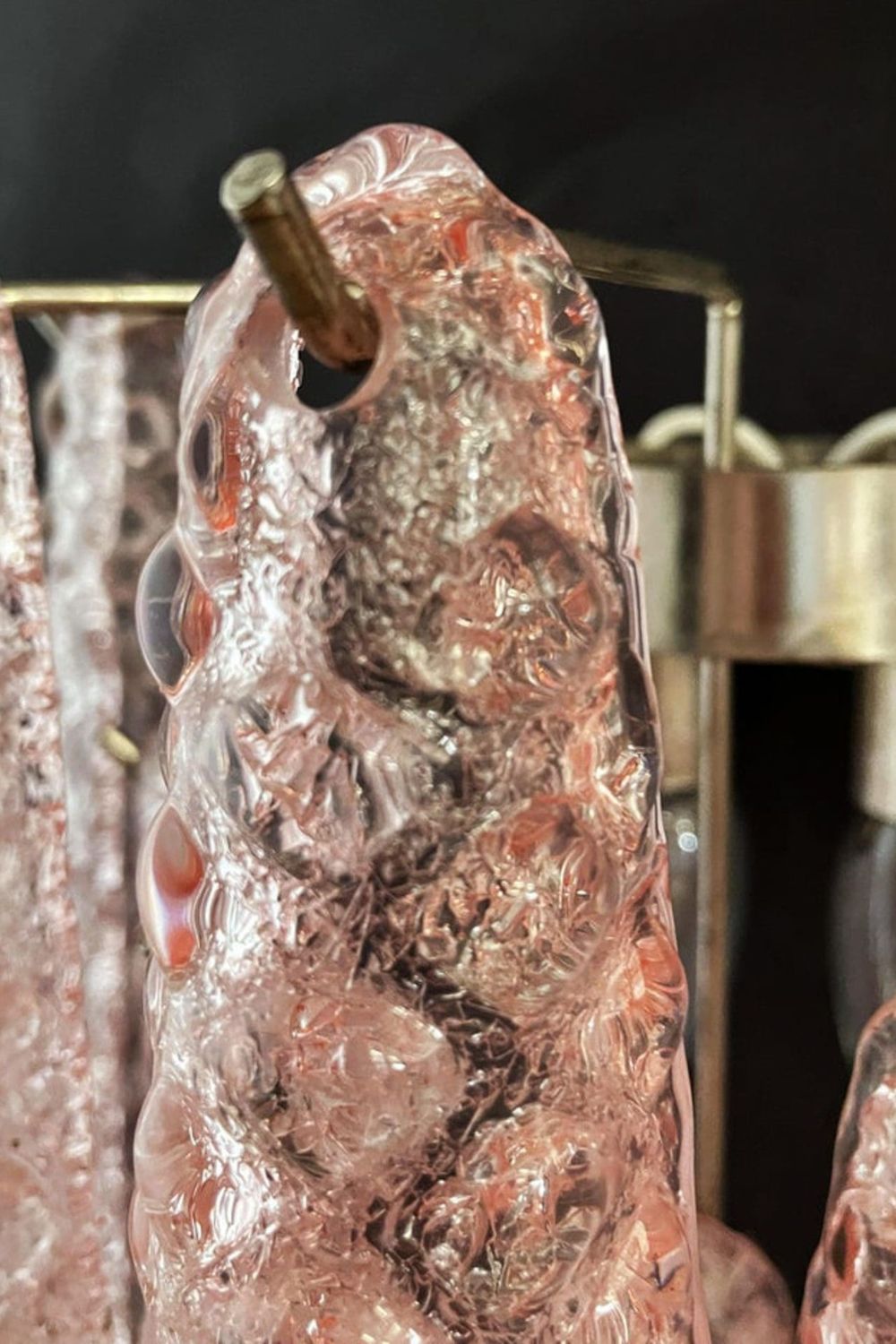 1970s Pink Art Glass Petal Wall Lamp - view 12 | morylighting