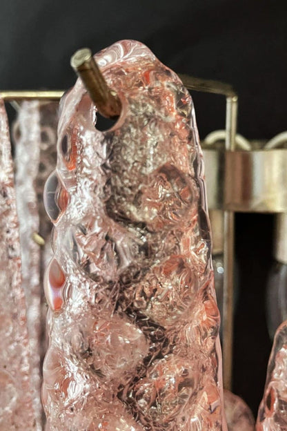 1970s Pink Art Glass Petal Wall Lamp - view 12 | morylighting