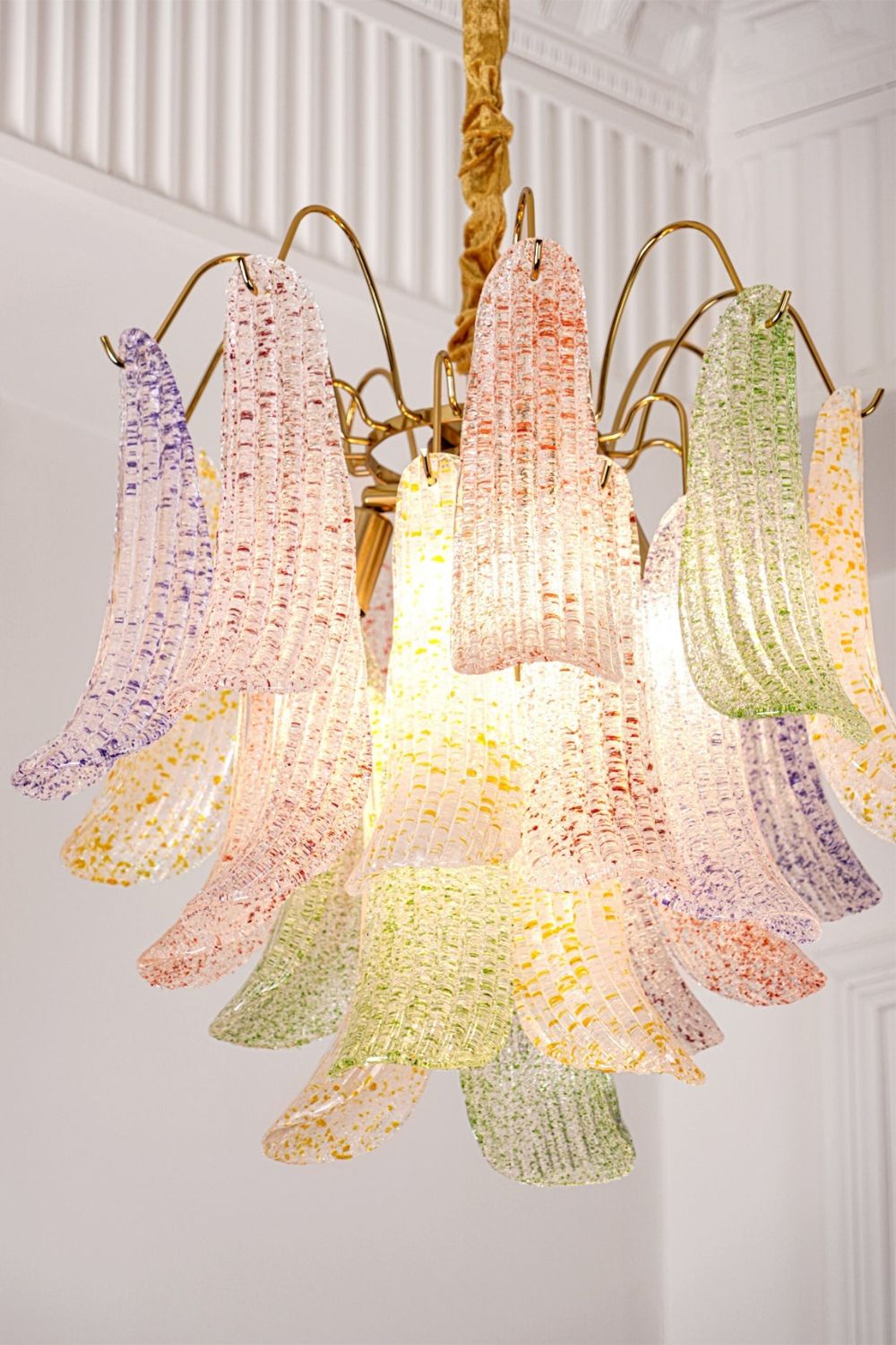 Mazzega Art colorful glass chandelier - view 8 | morylighting