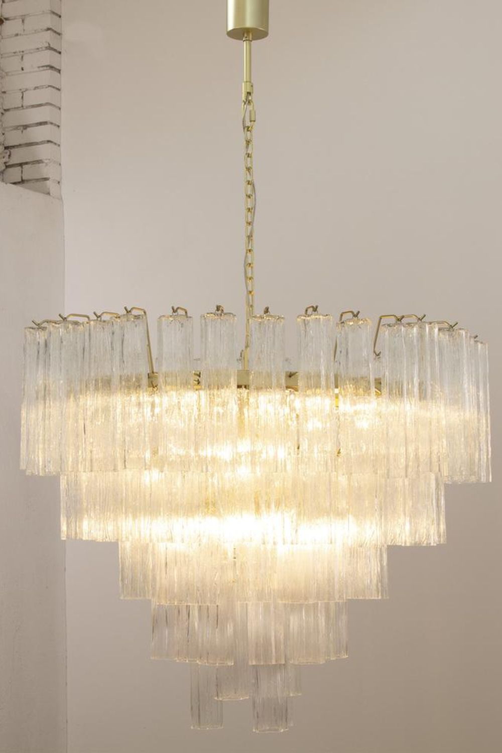 1990s Tronchi Art Glass Cascade Chandelier - view 2 | morylighting