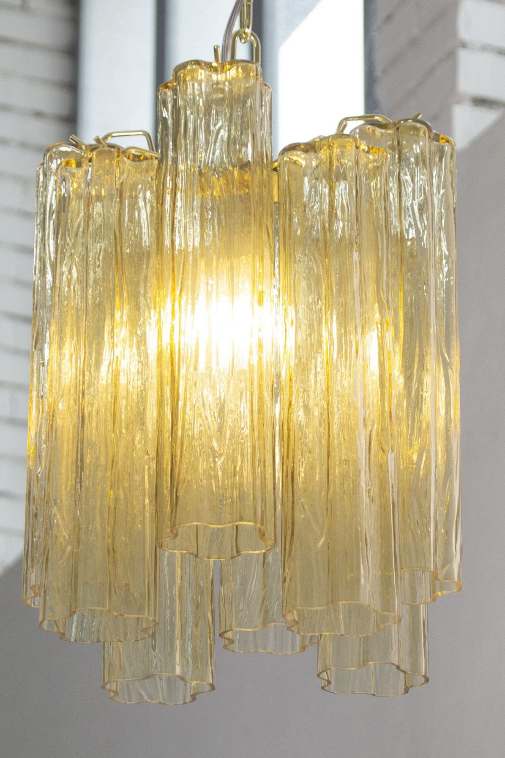 Italian Amber Art Tronchi Glass Pendant Light - view 5 | morylighting